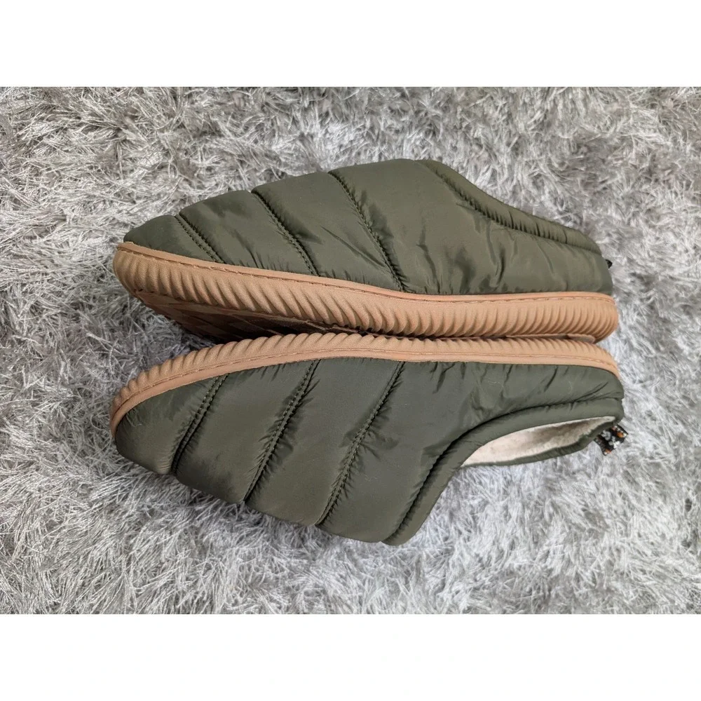 Dearfoams‎ Mens DF Sport Puffy Quilted Clog Slippers Green XL 13-14
